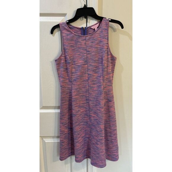 Lilly Pulitzer Fit and Flare Dress Cove Pink Space Tie Dye Size Small - Picture 1 of 7